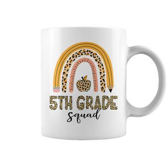 5Th Grade Squad Teachers Rainbow Back To School First Day Coffee Mug - Seseable
