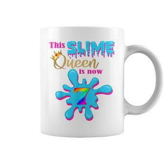 7 Yrs Old Birthday Party 7Th Bday 2013 This Slime Queen Is 7 Coffee Mug | Mazezy