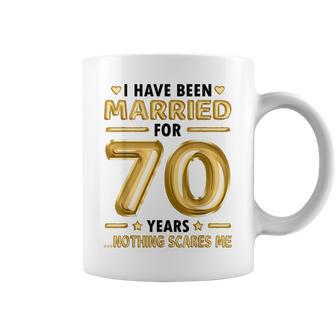 70 Years Marriage 70Th Wedding Anniversary Funny Matching Coffee Mug - Seseable