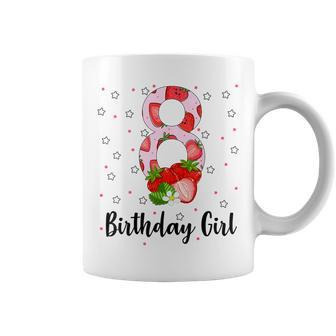 8Th Strawberry Themed Birthday Girl Party For An 8 Year Old Coffee Mug - Monsterry AU