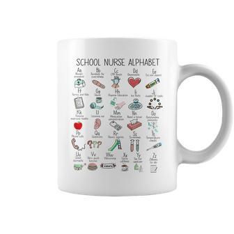 Abc School Nurse Alphabet Nurse Appreciation Nurse Educator Coffee Mug - Seseable