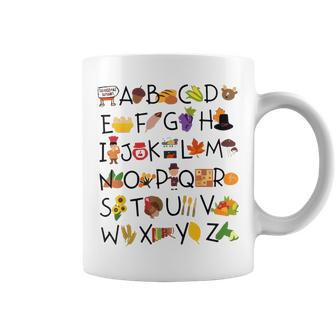 Abcs Learning Kindergarten Teacher Thanksgiving Alphabet Coffee Mug - Thegiftio UK