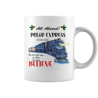 All Aboard Polar Express Train Ride Believe Christmas Coffee Mug - Thegiftio UK