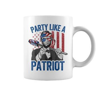 Abraham Lincoln 4Th Of July Men American Usa Flag Coffee Mug | Mazezy