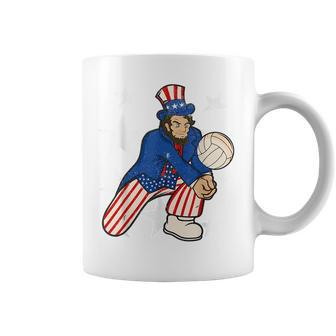 Abraham Lincoln Playing Volleyball Funny 4Th Of July  Coffee Mug