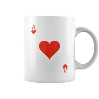 Ace Of Hearts Costume Deck Of Cards Playing Card Halloween Coffee Mug - Seseable