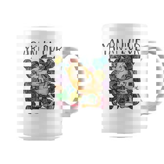 Adorable Knitting And Crochet Happy Cat Yarn Lovers Gift For Women Coffee Mug - Thegiftio