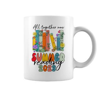 All Together Now Summer Reading 2023 Books Retro Groovy Coffee Mug | Mazezy