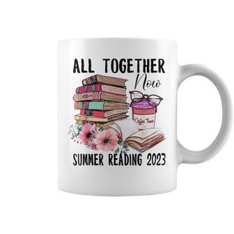 All Together Now Summer Reading 2023 Coffee Flowers Book Coffee Mug | Mazezy
