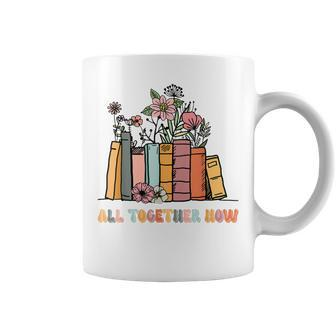 All Together Now Summer Reading 2023 Groovy Book Lover Coffee Mug | Mazezy