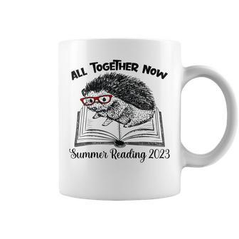 All Together Now Summer Reading 2023 Hedgehog Book Lover Coffee Mug | Mazezy