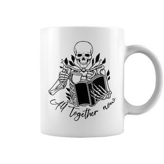 All Together Now Summer Reading 2023 Skeleton Book Lover Gift For Womens Coffee Mug | Mazezy CA