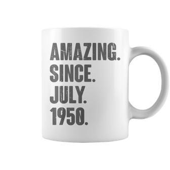 Amazing Since July 1950 72 Year Old Gifts 72Nd Birthday Coffee Mug | Mazezy
