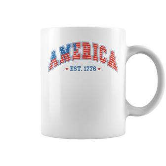 America Est 1776 Patriotic Usa 4Th Of July America Flag Coffee Mug | Mazezy UK