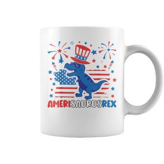 American Flag 4Th Of July T Rex Dinosaur Amerisaurus Rex Boy Dinosaur Funny Gifts Coffee Mug | Mazezy