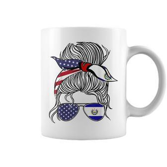 American Salvadoran Patriot Flag Women El Salvador Grown Coffee Mug - Seseable