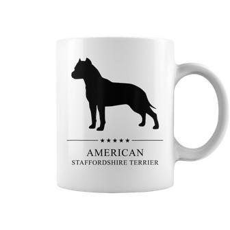 American Staffordshire Terrier Black Silhouette Coffee Mug | Mazezy