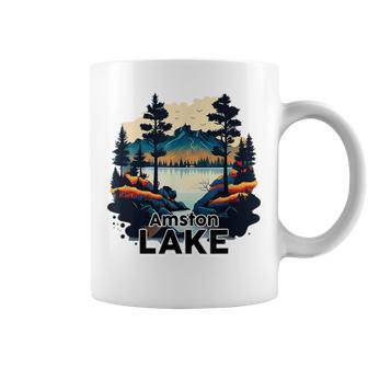 Amston Lake Retro Minimalist Lake Amston Coffee Mug | Mazezy