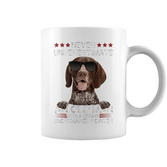 An Old Man With A German Shorthaired Pointer Coffee Mug - Seseable