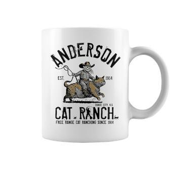 Anderson Cat Ranch Free Range Feline Ranching Anderson Funny Gifts Coffee Mug | Mazezy