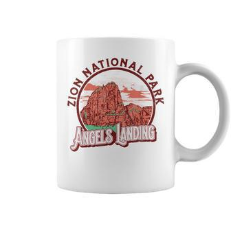 Angels Landing Zion National Park Vintage Graphic Coffee Mug | Mazezy