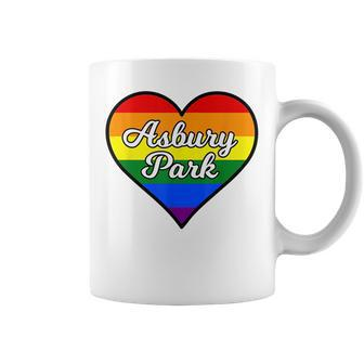 Asbury Park Gay Pride Heart Coffee Mug | Mazezy