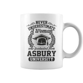 Asbury University Graduate Woman Never Underestimate Asbury Funny Gifts Coffee Mug | Mazezy