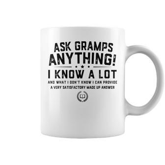 Ask Gramps Anything Funny Gramps Fathers Day Gift Grandpa Coffee Mug | Mazezy