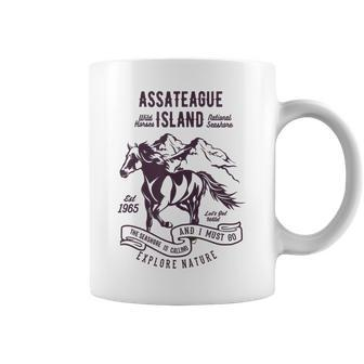 Assateague Island National Seashore Wild Horses Coffee Mug | Mazezy
