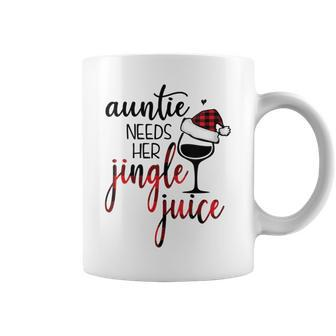 Auntie Needs Jingle Juice Cute Aunt Love Wine Christmas Coffee Mug | Mazezy DE