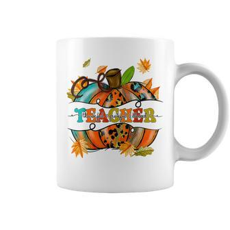 Autumn Fall Outfit Teacher Thankful Grateful Blessed Pumpkin Coffee Mug