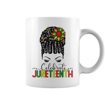 Awesome Messy Bun Junenth Celebrate 1865 June 19Th Coffee Mug - Seseable
