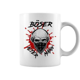 Bad Old Man Skull With Bandaner Gangster Hoodlum Coffee Mug | Mazezy