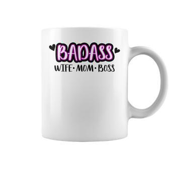 Badass Wife Mom Boss Moms Life Cute Working Coffee Mug | Mazezy CA