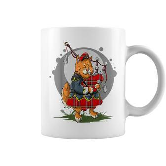 Bagpipe Cat Playing Bagpipes Scottish Music Kitten Lovers Coffee Mug | Mazezy