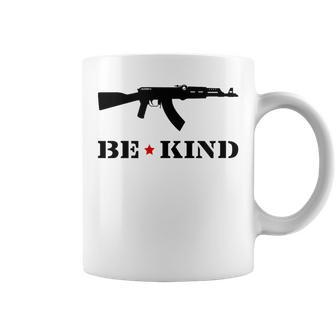 Be Kind Rifle In Black Coffee Mug | Mazezy