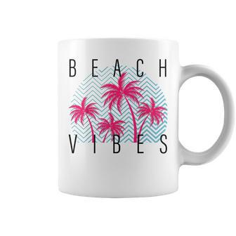 Beach Vibes Palm Trees Beach Summer Women Men Gifts Coffee Mug | Mazezy