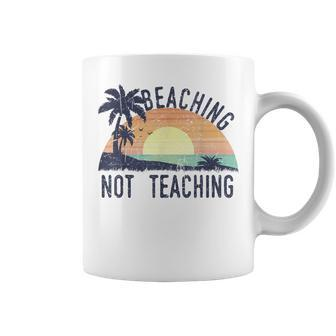 Beaching Not Teaching Cool Teacher Vintage Coffee Mug | Mazezy