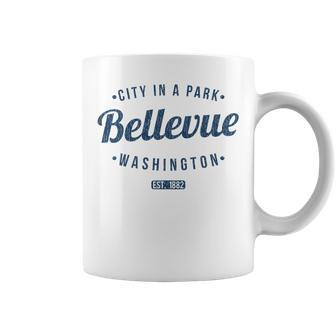 Bellevue Washington Vintage Minimalist Souvenir Wa Bellevue Coffee Mug - Monsterry AU