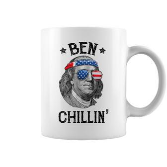 Ben Chillin 4Th Of July Ben Franklin Usa Independence Flag Coffee Mug | Mazezy DE