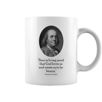 Ben Franklin And Beer Quote Coffee Mug | Mazezy