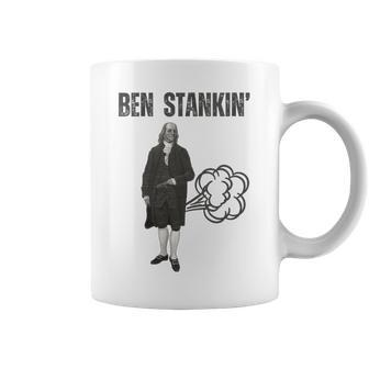 Ben Stankin’ Benjamin Franklin Farting Funny Guy Silly Man Gift For Womens Coffee Mug | Mazezy