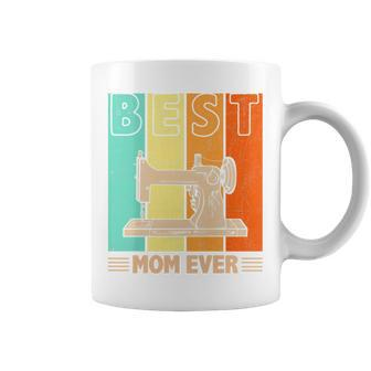 Best Sewing Mom Ever Retro Graphic Mama Mothers Day Coffee Mug | Mazezy
