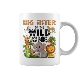 Big Sister Of The Wild One Birthday 1St Safari Jungle Family Coffee Mug - Thegiftio UK