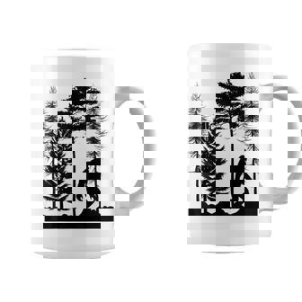 Bigfoot Bigfoot Hiding In Forest At Night Sasquatch Coffee Mug - Thegiftio