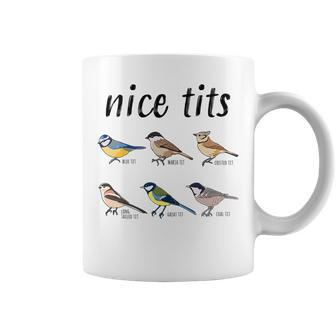Bird Watching Funny Nice Tits Gift For Birding Bird Watching Funny Gifts Coffee Mug | Mazezy
