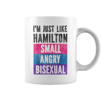 Bisexual Bi Pride Flag Im Just Like Hamilton Small Angry & Coffee Mug | Mazezy