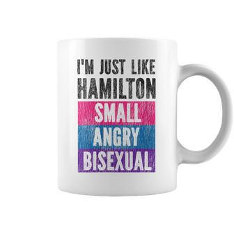 Bisexual Bi Pride Flag Im Just Like Hamilton Small Angry & Coffee Mug | Mazezy