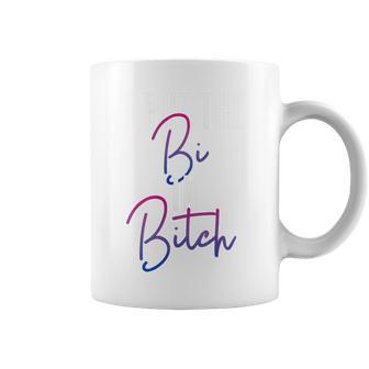 Bisexual Pride Flag Colors I Put The Bi In Bitch Funny Quote Coffee Mug | Mazezy CA