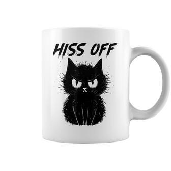 Black Cat Hiss Off For Meow Cat Coffee Mug | Mazezy